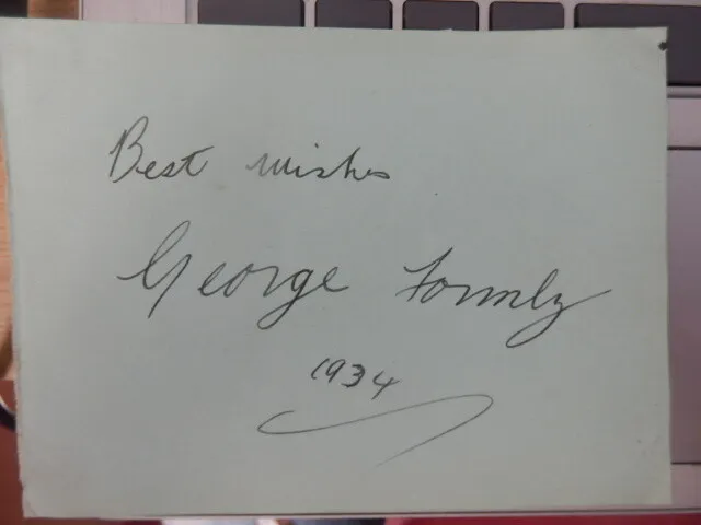 George  Formby  -  Actor /  Singer      -  Autograph
