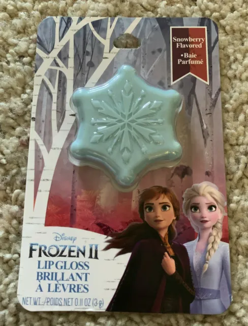 NIB Disney Frozen 2 Elsa Anna Lip Gloss Snowberry Flavored .11 oz