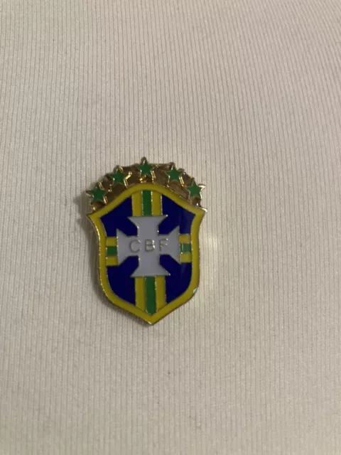 Brazil Football Federation Enamel Pin Badge 2022 World Cup. Price Inc Delivery .