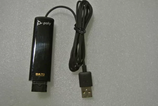 Poly / Plantronics DA70 USB Audio Processor USB to QD Adapter Cable 201851-02