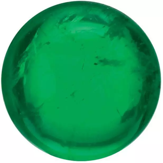 Natural Fine Green Emerald - Round Cabochon - Brazil - AAA Grade