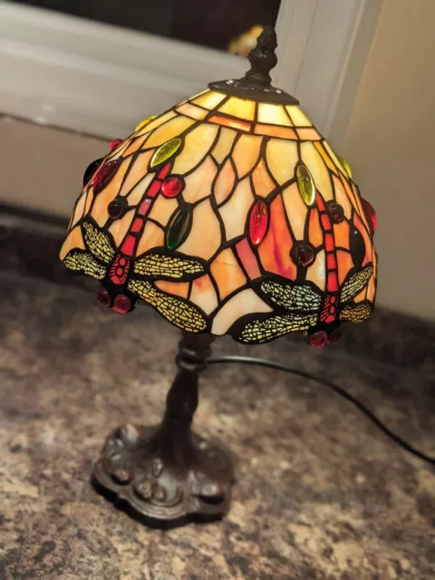 Tiffany Lamp Dragonfly Warm Light