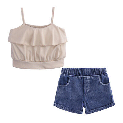 Toddler bambini Baby GIRLS T shirt top shorts Abiti Set Bambini abiti estivi 2