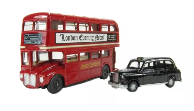 Oxford Diecast Bus 76LD004 BUS AND TAXI SET - OO HO Scale Model Trains