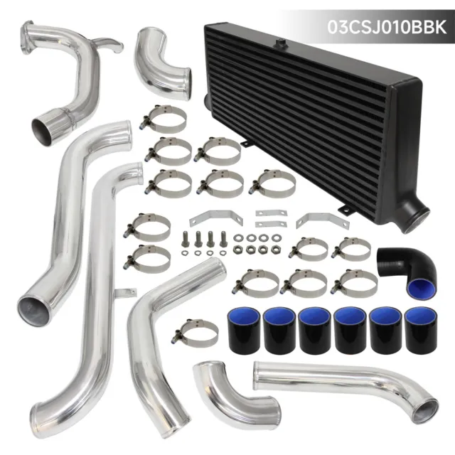 Black Bar & Plate Intercooler Kit For Toyota Starlet GT Turbo Glanza V EP91 EP82 3