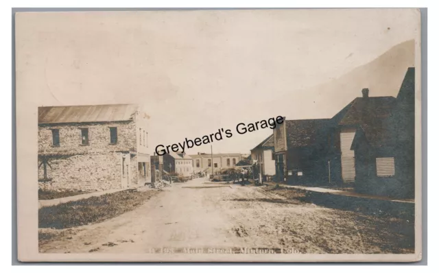 RPPC Main Street in MINTURN CO Colorado Vintage Real Photo Postcard