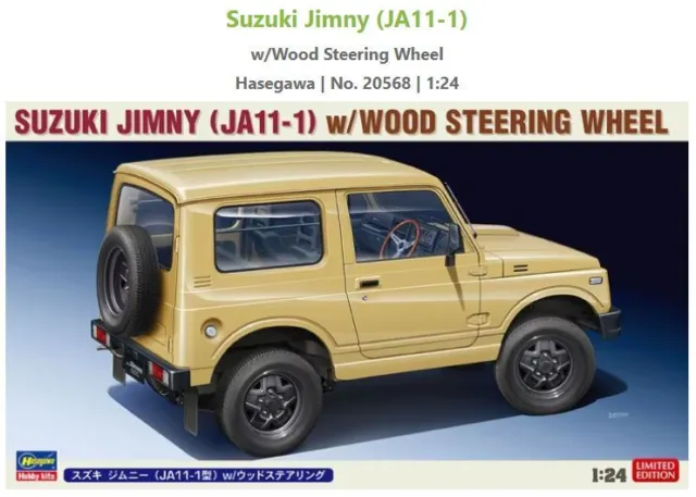Coche Modelo Kit de Montaje Auto De Ensamblar Hasegawa Suzuki Jimny 1: