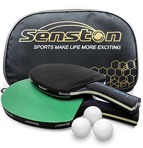 Table Tennis Rackets Balls Ping Pong Paddle Sets Table Tennis Bats Carry Bag
