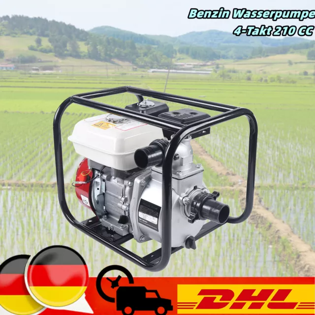 4 Takt Benzin Wasserpumpe Entwässerungs Bewässerungspumpe Hochdruck DHL 