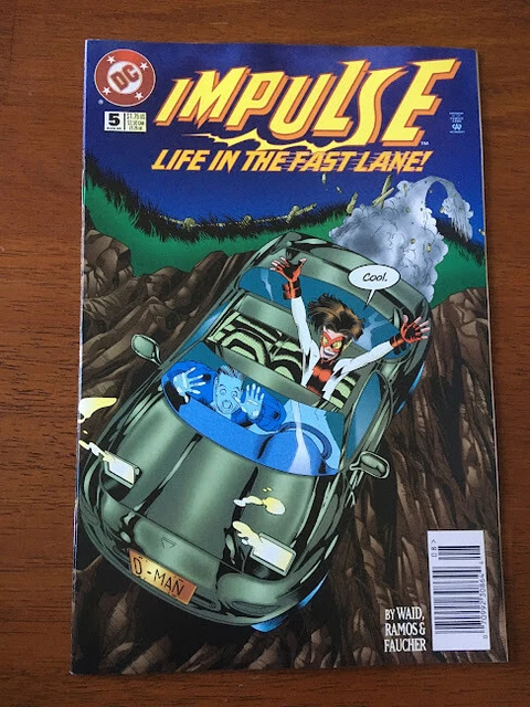 Impulse # 5 Vf/Nm 1995 Dc Comics Newsstand Copy Humberto Ramos Mark Waid