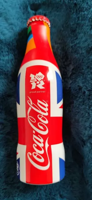 Coca-Cola London Olympic 2012 Union Jack Aluminum Bottle UK 2012