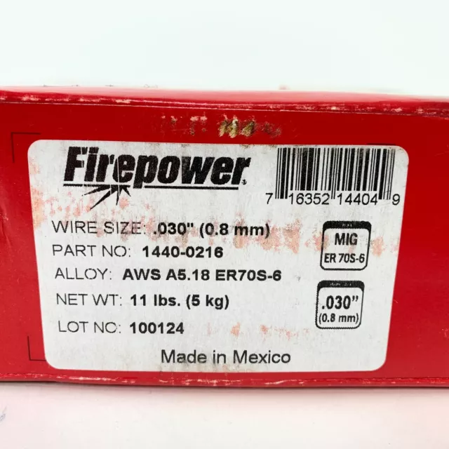 Firepower 1440-0216 Solid Welding Wire 11 Lbs .030" ER70S-6 MIG Welding 2