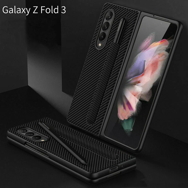 Pour Samsung Galaxy Z Fold3 5G Slim Luxury Business Housse en cuir antichoc