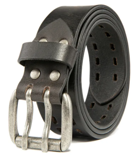 Men’s Top Grain Leather Belts for Men Genuine Solid Belt Workmen 1.5inch Width 3