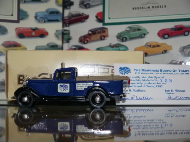 Brooklin 1/43 Scale BRK16A 008 1935 Dodge Pick Up 1 Of 250 Blue no 108 mint