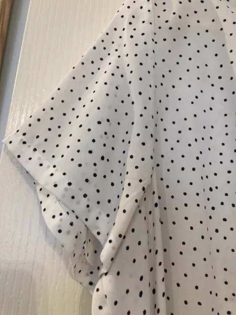 MARKS AND SPENCER Collection Ivory White Top Blouse with Black Spots ...