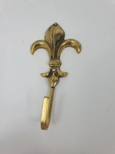 Old Coat Hook made of Brass Gold-colored 2