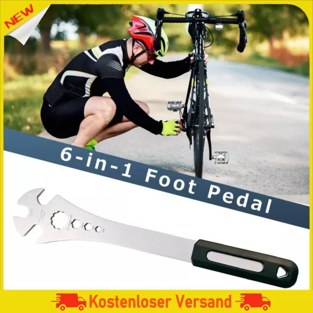 6 in 1 Bicycle Service Spanner MTB Road Bike Foot Pedal Auxiliary Repair Wrench