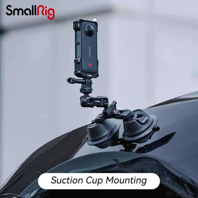 SmallRig Portable Dual Suction Cup Camera Mount SC-2K+Frame for Insta360 X3