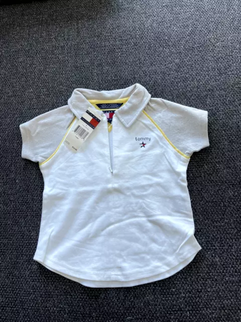 NWT Tommy Hilfiger boys or girls white polo shirt size 5 MSRP $34