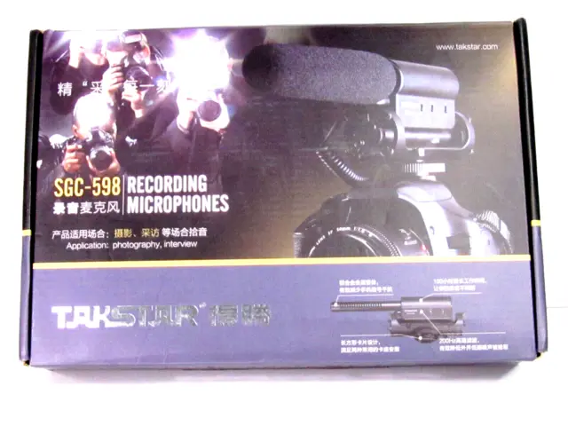 Takstar SGC-598 Shotgun Video Microphone Camera Interview Recording Mic for DSLR