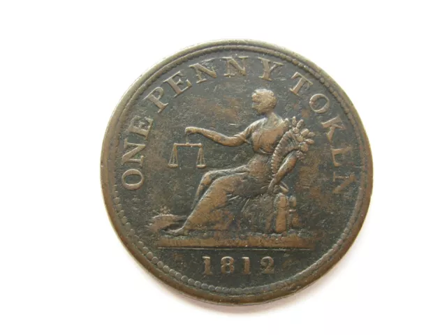 1812 Lower Canada LC-47A1 One Penny Token -  Closed Wreath Thomas Halliday Type