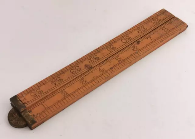 Vintage John Rabone Boxwood Folding Ruler 3ft