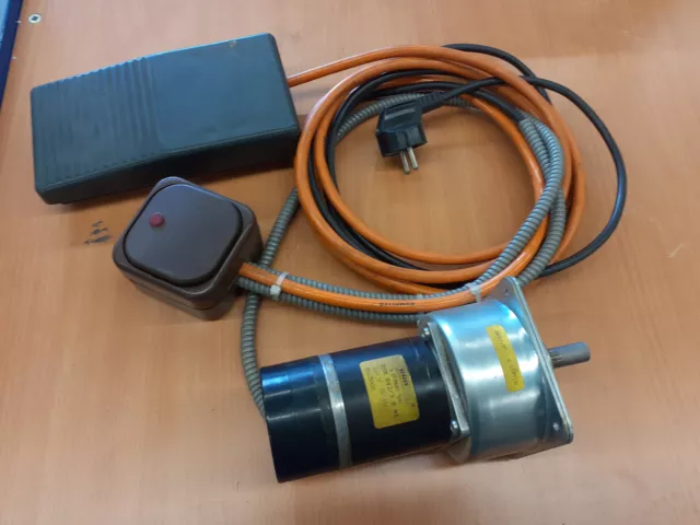 langsam drehender Elektromotor 230 V, nur 4 U/min, mit Dauer oder Fußpedal