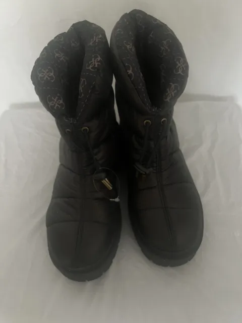 Guess Women's Leeda 2 Puffer Cold Weather Snow Boots Size 5 1/2 Black