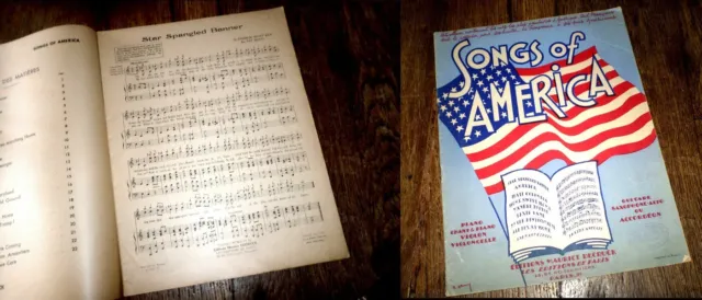 Songs of America recueil de 24 chansons américaines piano chant anglais 1944