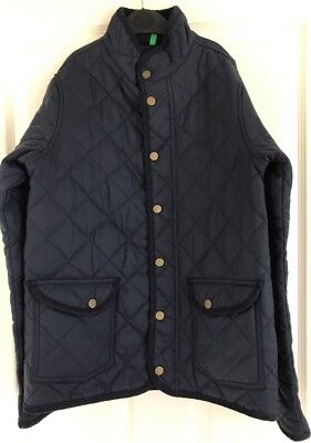 Benetton 012 Boy’s Quilted Navy Jacket 9-11 Yrs VGC