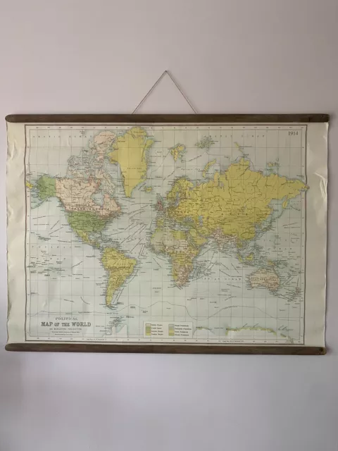 Vintage Bartholomew Political World Map