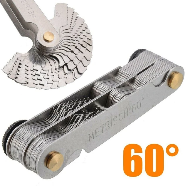 Metalworking Gauge Thread Gauges 52 Sheets Metric Inch Stainless Steel