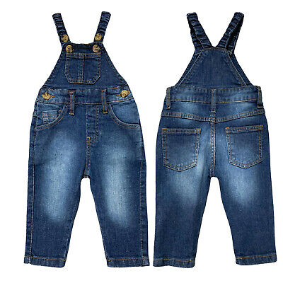 Baby Boys Dungarees Denim Toddler Bodysuit Authentic New Age 3 Months to 5 Years