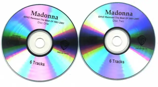 MADONNA -  GHV2 REMIXED (The Best of 1991-2001) USA PROMO CD ALBUM PRO-CD-100781