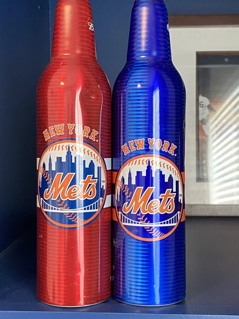 lot of 2 New York Mets aluminum Bud Light bottle/can