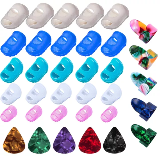 35Pcs Silicone Guitar Finger Protector Guards Fingertip Protectors Fingertip