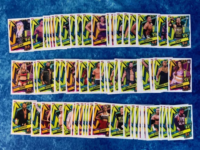 Topps Slam Attax 2021 WWE SINGLE Wrestling Trading Card di Topps 1-200