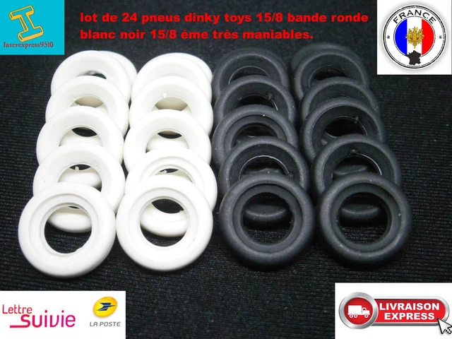 Petits Pneus Lisses Blancs Dinky Toys - Lot De 12 Pour Voitures Miniatures, Occasion
