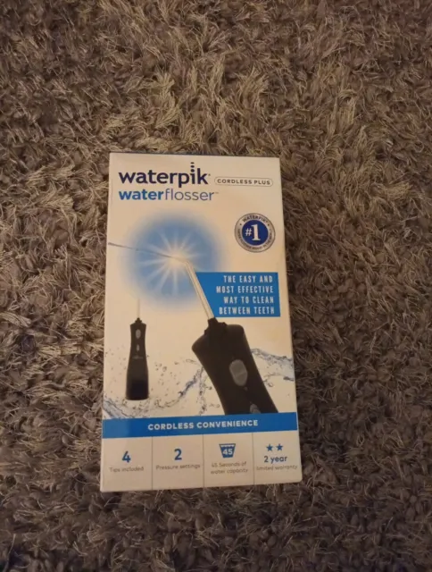 Waterpik WP-462 Cordless Plus Water Flosser - Black (906/5668) New In Box