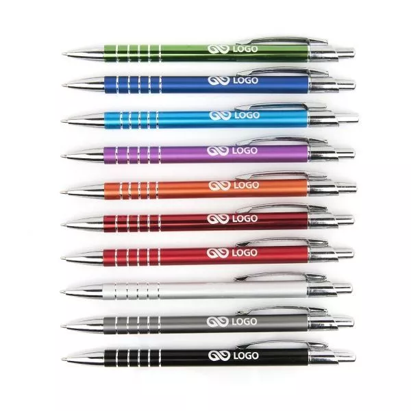 Kugelschreiber Metall - schmal & elegant - mit Gravur ... graviert - 10 Farben