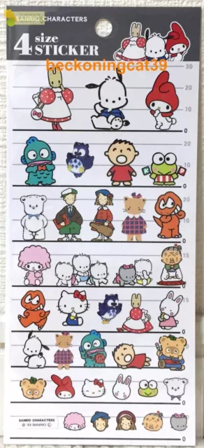 Kamio Sanrio Character 4 Size Sticker Kitty My Melody Keroppi 2023 MADE IN JAPAN