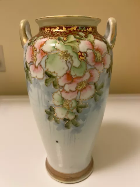 Gorgeous Antique Japanese  Imperial Nippon Art Nouveau Period Porcelain Vase