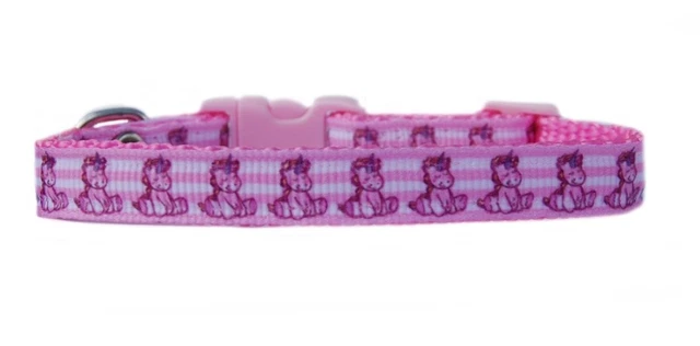 Rosa y Blanco" Bebé Unicornio "Collar para Perro Cachorro o Chihuahua Collar