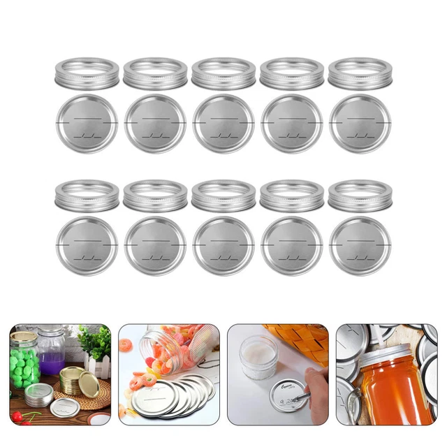 10 set di coperchi barattoli barattoli in metallo barattoli in scatola coperchi muratore barattoli muratore coperchio di tenuta