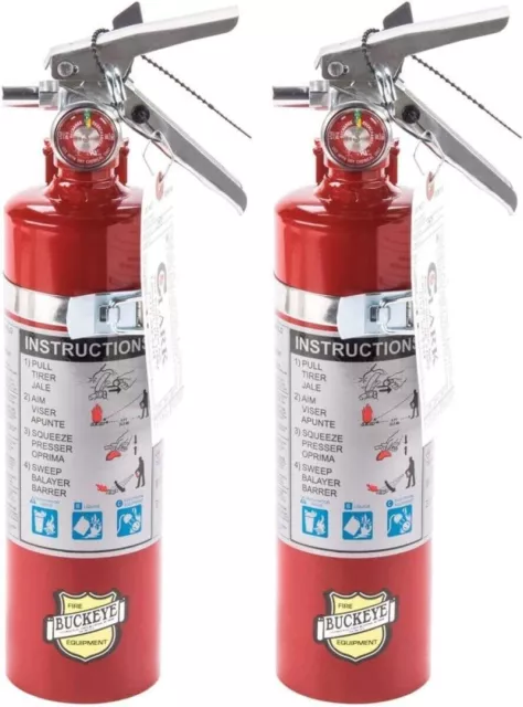 2-NEW 2024 BUCKEYE 2 ½ " lb 2024 certified ABC FIRE EXTINGUISHER W/VEHICLE