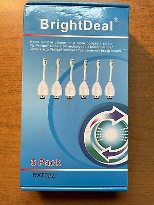 Cabezales de cepillo de repuesto Brightdeal compatibles con Philips 6 unidades (paquete de 1)