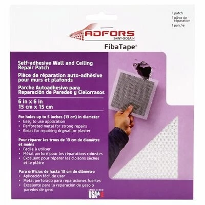 Toppa riparazione parete e soffitto, alluminio forato, 6 x 6 pollici. -FDW6838-U