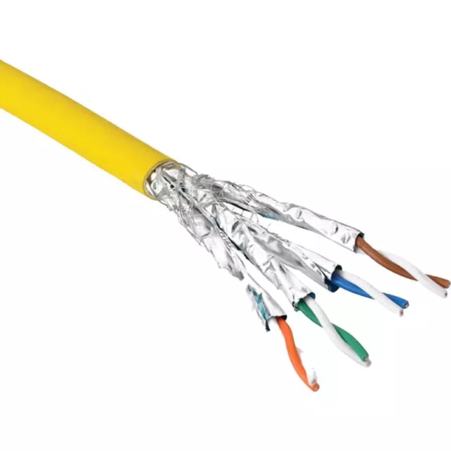 Cat 7A S-FTP 500M Rolle solide Installation Ethernet Kabel LAN Netzwerk 10 Gigabit