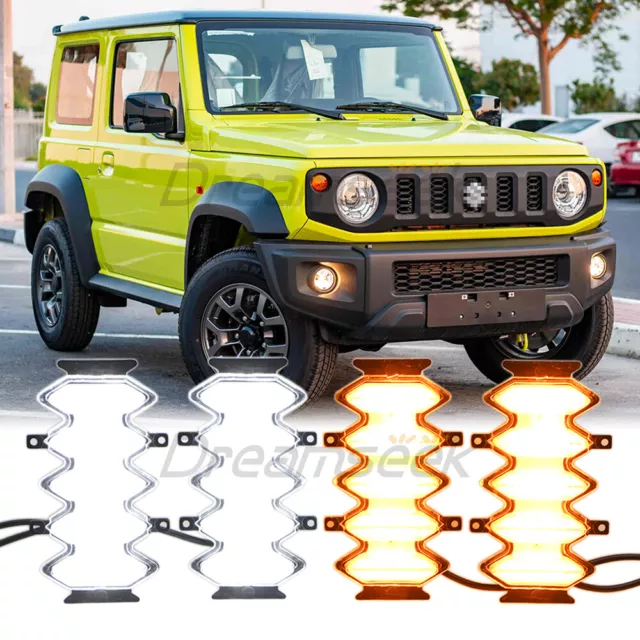 White Amber Car Light LED Front Grille Running Lights For Suzuki Jimny 2019+